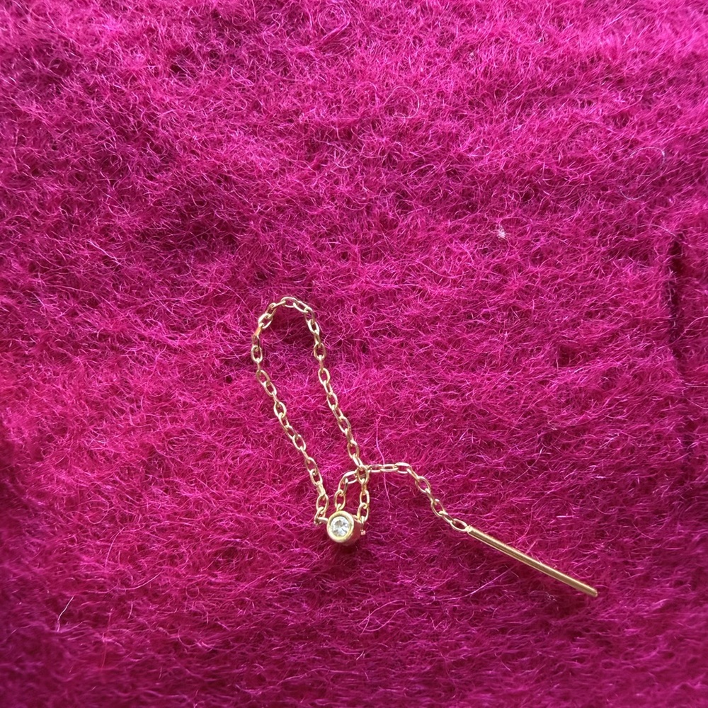 Catbird NYC Single Diamond Greco Lariat Earring - Picture 5 of 5